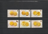 ROMANIA 2006 LP1710 ISTORIA MONEDEI DE AUR SERIE MNH NESTAMPILATA