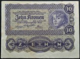 Cumpara ieftin Bancnota istorica 10 COROANE / KRONEN- AUSTRIA, anul 1922 * cod 327