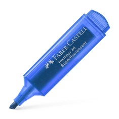 Textmarker Faber ? Castell 1546, Albastru Super Fluorescent, Rechizite Scolare, Textmarker Pigmentat, Accesorii pentru Birou, Marker Fluorescent Scoal foto