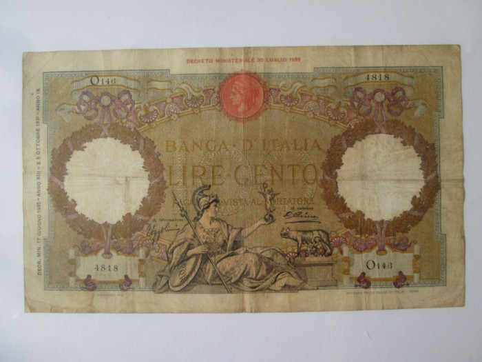 Rara! Italia 100 Lire 1935