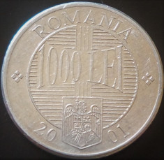 Moneda 1000 LEI - ROMANIA, anul 2001 *cod 234 foto