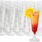 Set 45 de pahare de sampanie Matana, plastic,130 ml, argintiu cu sclipici