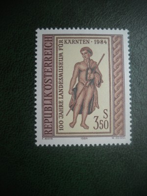 HOPCT TIMBRE MNH 743 MUZEUL PROVINCIAL CARINTIA 1984 -1 VAL AUSTRIA foto