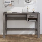 VidaXL Birou &bdquo;HAMAR&rdquo;, gri deschis, 110x40x75 cm, lemn masiv de pin