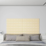 Gossi panouri de perete 12 buc. crem 90x15 cm piele ecologica 1,62 m2
