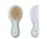 Set pentru ingrijire bebelusi, pieptene si perie extra moale, material netoxic, 0% BPA, Verde, JMB-BBL7291