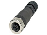 Conector M12 mufă 5 pini, drept, IP67, terminal cu şurub