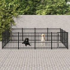 vidaXL Padoc pentru caini de exterior, 11,58 m?, o?el foto