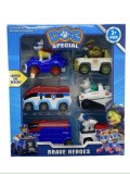 Set replica Patrula catelusilor Paw Patrol catelusi cu masinute
