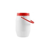 Bidon 5 litri, cu toarta si capac prin infiletare, Plastic Alb, Gimihome