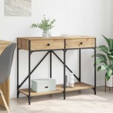 vidaXL Masă de consolă cu sertar Stejar Artizanal 100 x 39 x 78,5 cm 882807