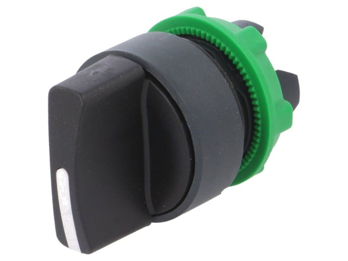 Comutator rotativ 22mm, negru