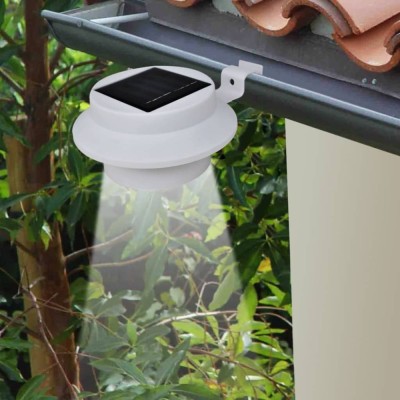 Lampă solară pentru exterior 6 pcs Lumină pentru gard Albă foto