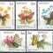 Monaco 1984 Mi 1624/28 MNH - Fluturi și plante din Parcul Național Mercantour