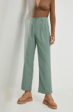 Cumpara ieftin Answear Lab pantaloni femei, culoarea turcoaz, lat, high waist