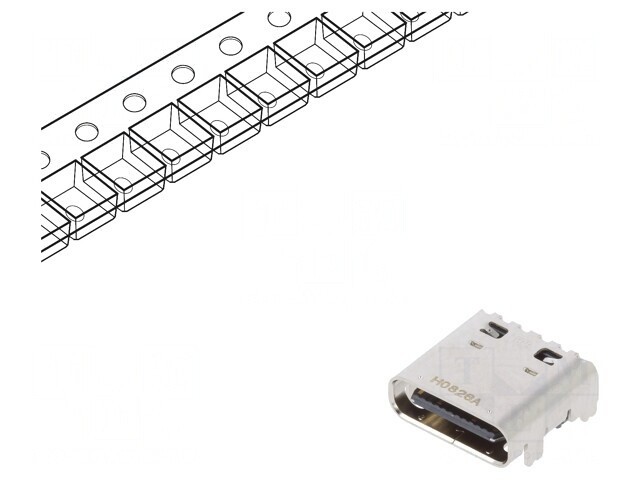 Soclu USB C PCB SMT Orizontal Gen2 USB 3.1