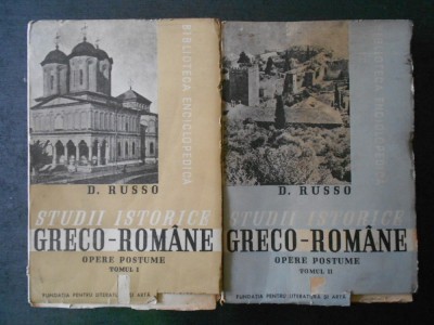 D. RUSSO - STUDII ISTORICE GRECO-ROMANE 2 volume (1939) foto