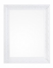 Oglinda decorativa perete cu rama alba patinata Miro 35 cm x 45h foto