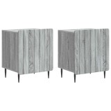 vidaXL Dulap de noapte 2 pcs Sonoma gri 43 x 34,5 x 52 cm 894348