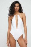 Max Mara Beachwear costum de baie dintr-o bucată culoarea alb, cupa moale