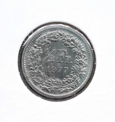 1/2 Franc 1977, Elvetia - G 4531 foto
