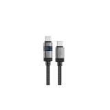 Cablu Acefast C15-04 USB-C - USB-C cu afișaj 480Mb/s 66W 1.2m - Negru