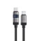 Cablu Acefast C15-04 USB-C - USB-C cu afișaj 480Mb/s 66W 1.2m - Negru