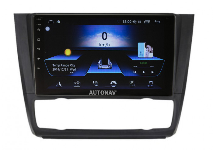 Navigatie BMW Seria 1 E81-88 Clima Auto AUTONAV PLUS Android GPS Dedicata, Model Classic, Memorie 16GB Stocare, 1GB DDR3 RAM, Display 9&quot; Full-Touch, W