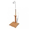Dus Gradina Lemn Masiv Brad 221cm, Baza 75x75cm, Inaltime Dus 198cm, Reglabil, Racord 1/2, Gossi