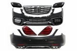 Pachet Exterior Mercedes S-Class W222 Facelift (2013-06.2017) S63 Design cu Faruri si Stopuri Full LED Performance AutoTuning