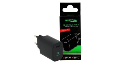PATONA Premium PD20W Adapter 5V/3A 9V/2.22A 12V/1.67A USB-C PD3.0 QC3.0 negru foto