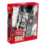 Puzzle 500 de piese, Big Ben și cabină telefonică roșie, CMCLASS