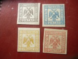 Set 4 valori Albania 1921 Stema - R. Mirditie