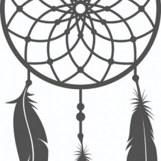Sticker decorativ Mandala, Negru, 85 cm, 4818ST-1