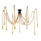 Candelabru Vintage Spider din Sfoara pentru 10 becuri 10xE27 WTT
