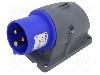 Conector alimentare AC, IEC 60309, IP44, 16A, 250V AC, 3 pini, AMPHENOL - 2CMA193290R1000