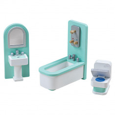 Mobilier baie pentru casuta papusii PlayLearn Toys foto