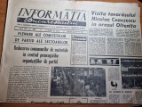 Informatia bucurestiului 21 ianuarie 1970-ceausescu vizita la otenita,ion dacian