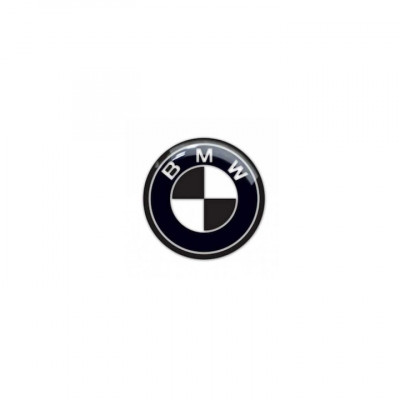 Emblema Volan BMW auto-adeziva, 44mm, Alb-Negru foto