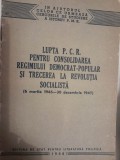 1956 Lupta PCR pentru consolidarea regimului democrat-popular si trecerea la...