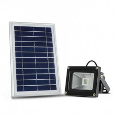 Proiector LED SMD 5050, 5W cu Panou Solar Alb Rece foto