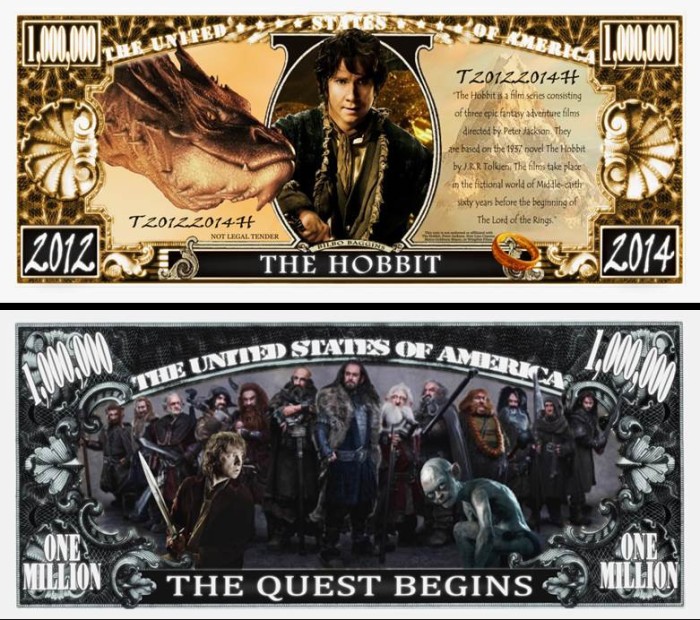 !!! SUA = FANTASY NOTE (TJ6) = FILMUL ,, THE HOBBIT &quot; - 2016 - UNC