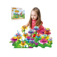 Set de Construit Educativ "Grădina cu Flori", 96 piese, Joc Creativ STEM, Multicolor, +3 ani