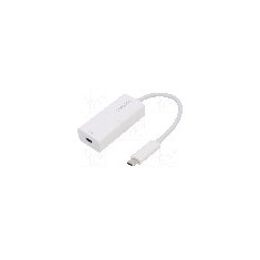 Cablu mini DisplayPort soclu, USB C mufa, {{Versiune}}, lungime 0.15m, {{Culoare izola&#355;ie}}, LOGILINK - UA0360
