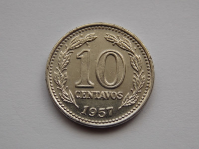 10 CENTAVOS 1957 ARGENTINA-XF foto