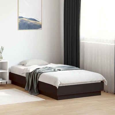 vidaXL Cadru de pat, negru, 90x190 cm, lemn prelucrat 839631 foto