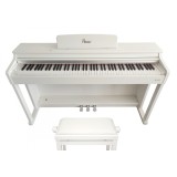 Set Pian Digital Flame B89 WH Alb + Scaun Classic Cantabile