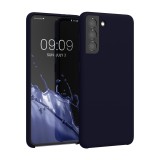 Husa Kwmobile pentru Samsung Galaxy S21, Albastru inchis, Silicon, KWM000012BT070C, Carcasa