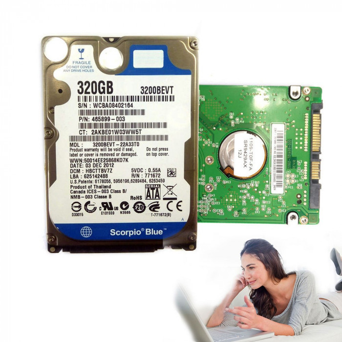 Hard Disk Laptop 2.5 inch 320GB 5400 RPM 8MB SATA 2 Diversi Producatori