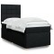 vidaXL Pat box spring cu saltea, negru, 90x190 cm, textil 3291137